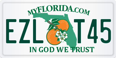 FL license plate EZLT45