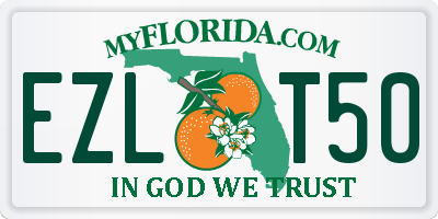 FL license plate EZLT50