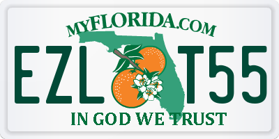 FL license plate EZLT55