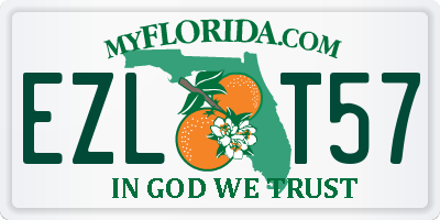 FL license plate EZLT57