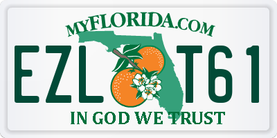 FL license plate EZLT61