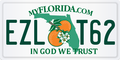 FL license plate EZLT62