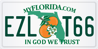 FL license plate EZLT66