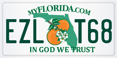 FL license plate EZLT68