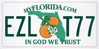 FL license plate EZLT77