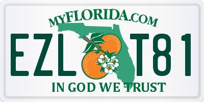 FL license plate EZLT81