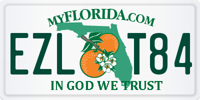 FL license plate EZLT84