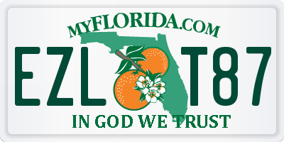 FL license plate EZLT87