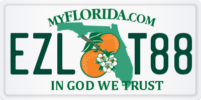 FL license plate EZLT88