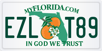 FL license plate EZLT89