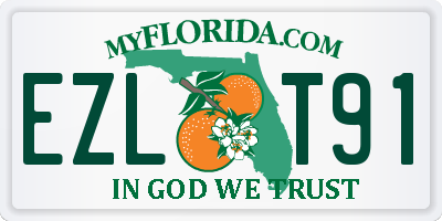 FL license plate EZLT91