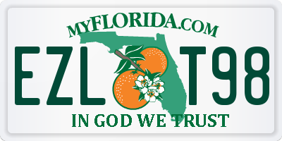 FL license plate EZLT98