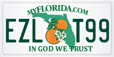 FL license plate EZLT99