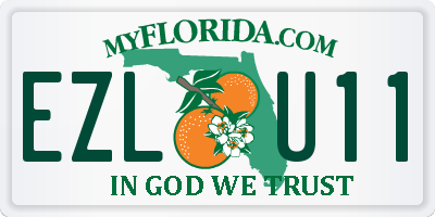 FL license plate EZLU11