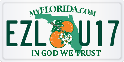 FL license plate EZLU17