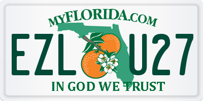 FL license plate EZLU27