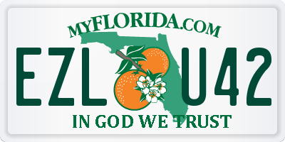 FL license plate EZLU42