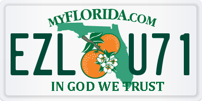 FL license plate EZLU71