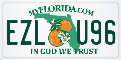 FL license plate EZLU96