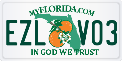 FL license plate EZLV03