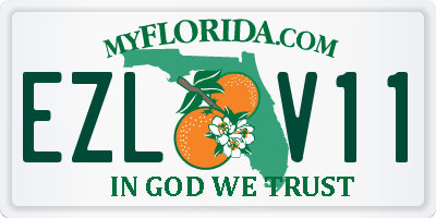 FL license plate EZLV11