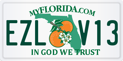 FL license plate EZLV13