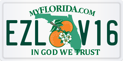 FL license plate EZLV16