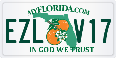 FL license plate EZLV17