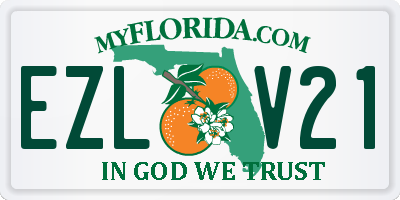 FL license plate EZLV21