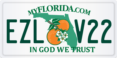 FL license plate EZLV22