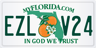 FL license plate EZLV24