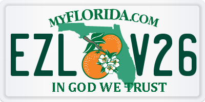 FL license plate EZLV26