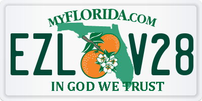 FL license plate EZLV28