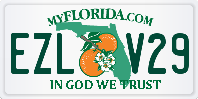 FL license plate EZLV29