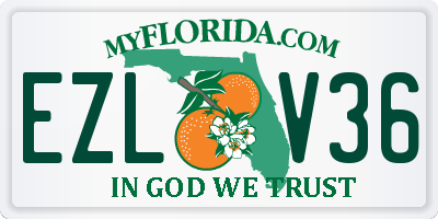 FL license plate EZLV36