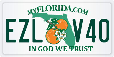 FL license plate EZLV40