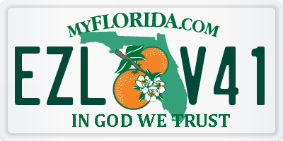 FL license plate EZLV41