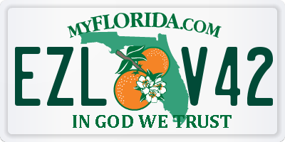 FL license plate EZLV42