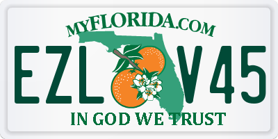 FL license plate EZLV45