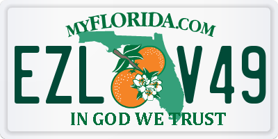 FL license plate EZLV49