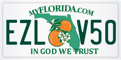 FL license plate EZLV50