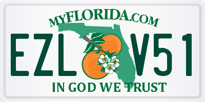 FL license plate EZLV51