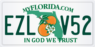 FL license plate EZLV52