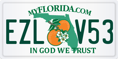 FL license plate EZLV53