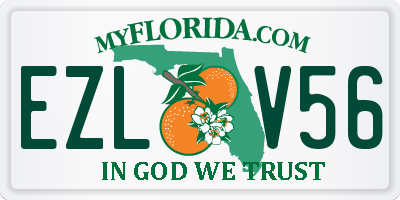 FL license plate EZLV56