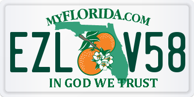 FL license plate EZLV58