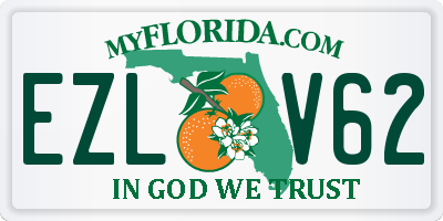 FL license plate EZLV62