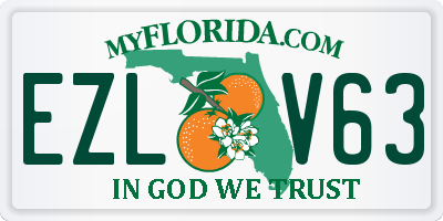 FL license plate EZLV63