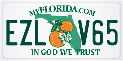 FL license plate EZLV65