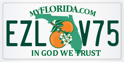 FL license plate EZLV75